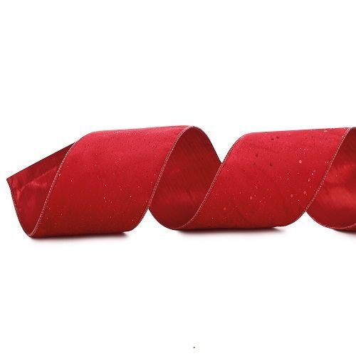 FITA VERMELHA ARAMADA GLITTER 10CM X 4.57M
