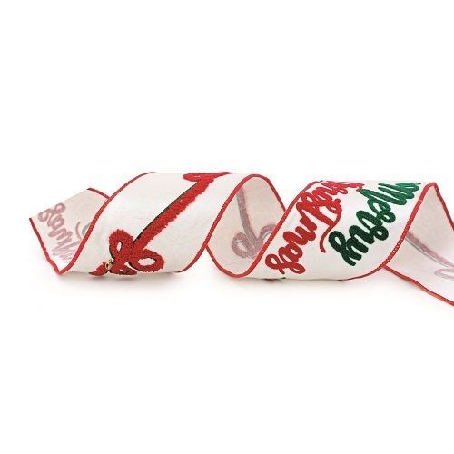 FITA MERRY CHRISTMAS BORDADA PREMIUM 10X450CM