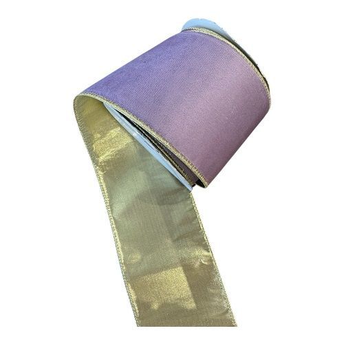 FITA NATALINA LILAS/LAVAND DOURADO 10CM X 9.3M