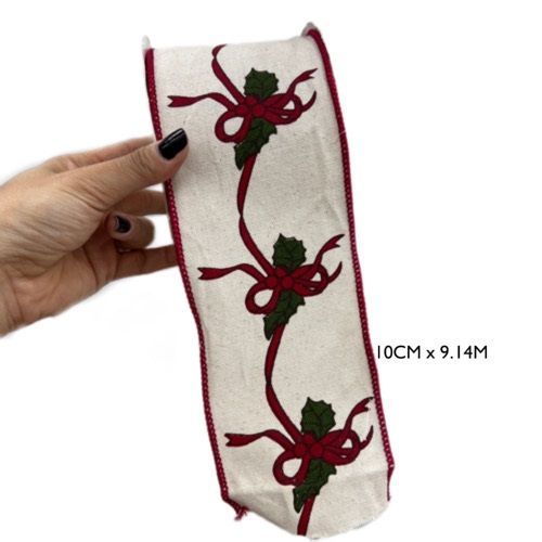 FITA ARAMADA EM LINHO ARABESCOS 10CM X9.14M