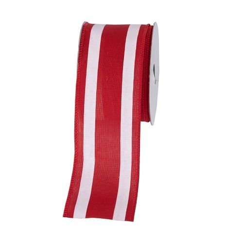 FITA NATALINA VERMELHA E BRANCA 9.14M X 6.3CM