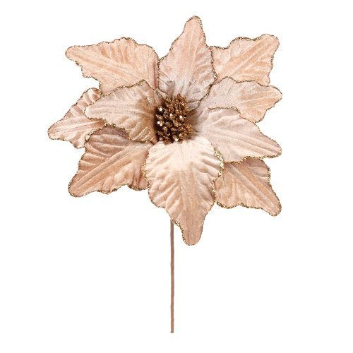 FLOR POINSETIA C/GLITTER 78CM