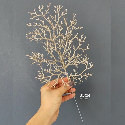 HASTE NATAL RAMO FOLHA 34CM