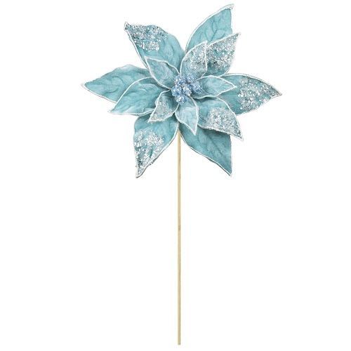 POINSETIA AZUL CLARO VELUDO 59CM X 28CM