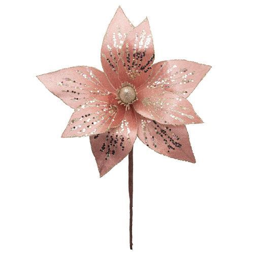 POINSETIA ROSE C/GLITTER 17X27CM