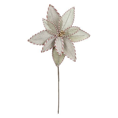 POINSETIA JUTA COM BORDA LISTRADA 35CM