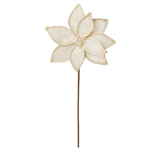 POINSETTIA OFF WHITE X9 60CM