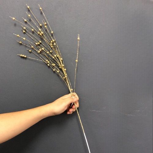 HASTE NATAL BOLINHAS DOURADO 63CM