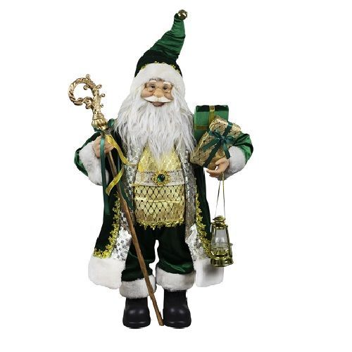 PAPAI NOEL VERDE VELUDO ALT.60CM