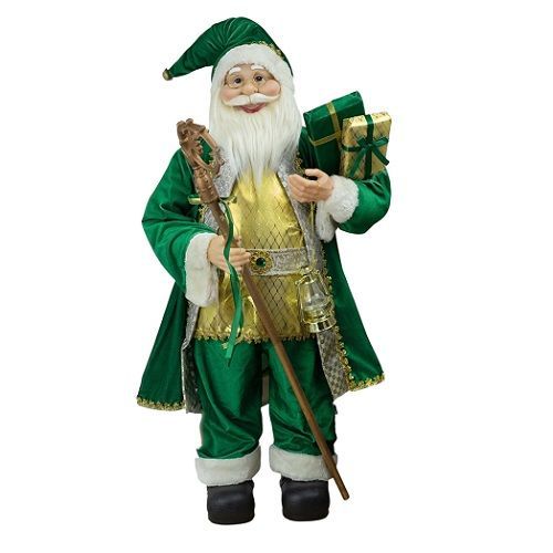 PAPAI NOEL VERDE VELUDO 80CM