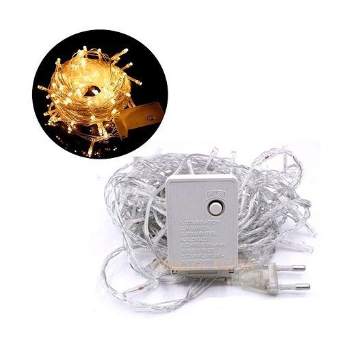 PISCA 100 Leds WARM 8F FIO TRANSP 10M 127V