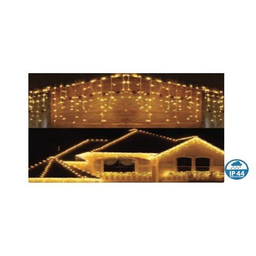 CASCATA 200 LEDS WARM FIO TRANSP FIXO M/F 5M BIVOLT EXT