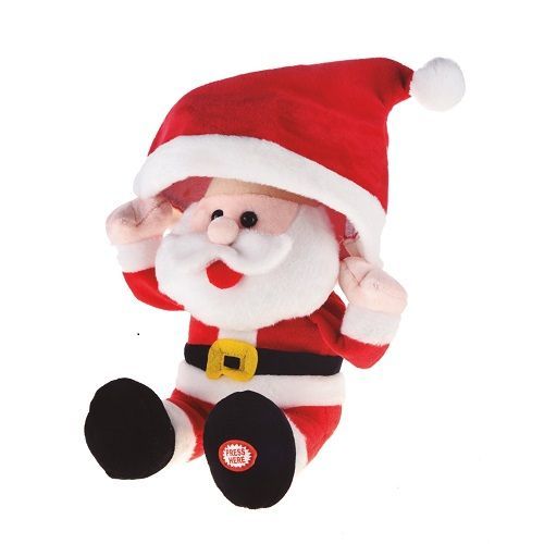 NOEL SEGURANDO GORRO C/ SOM E MOVIMENTO 18CM