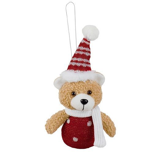 ENFEITE URSO NATAL CACHECOL ALT.23CM
