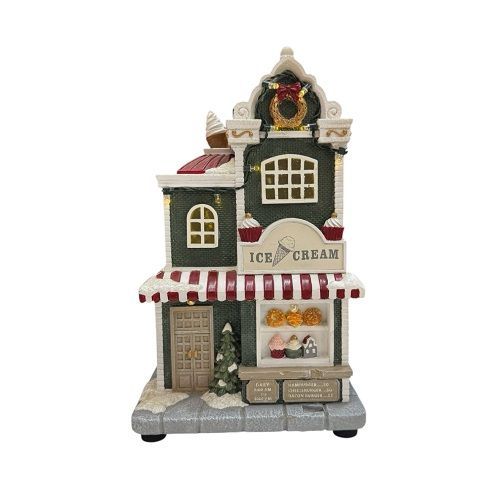 CENARIO CASA NATALINA MUSICAL COM LUZ 23.5CM