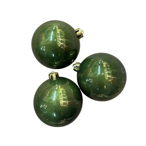 TUBO BOLAS PEROLADAS 12CM C/3 VERDE