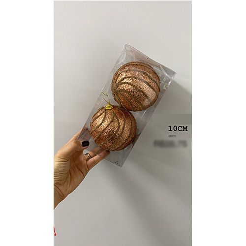 BOLA DE NATAL COBRE C/2 10CM
