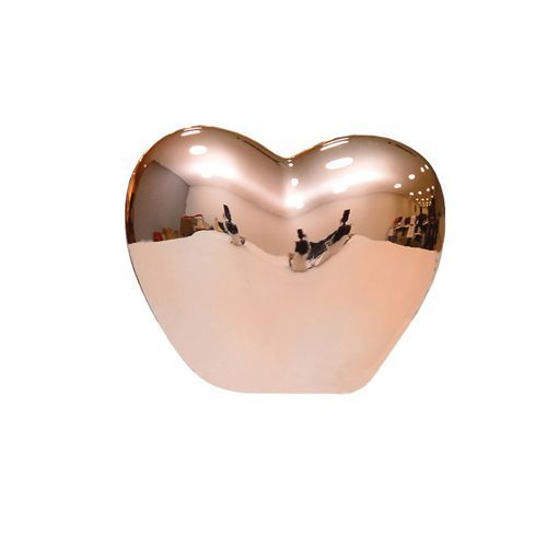 CORACAO ROSE PEQUENO 6.5X3.8X5.2CM