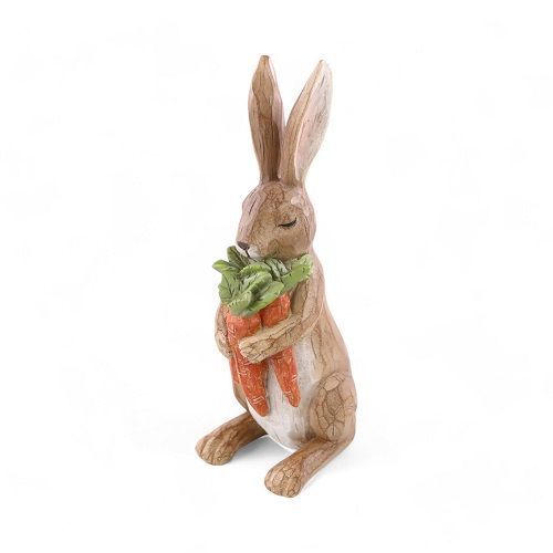 COELHO DECORATIVO COM CENOURAS BREEZE 21CM