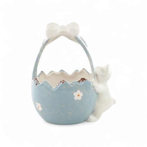 CESTA DEC COELHO P AZUL 11CMX9CM