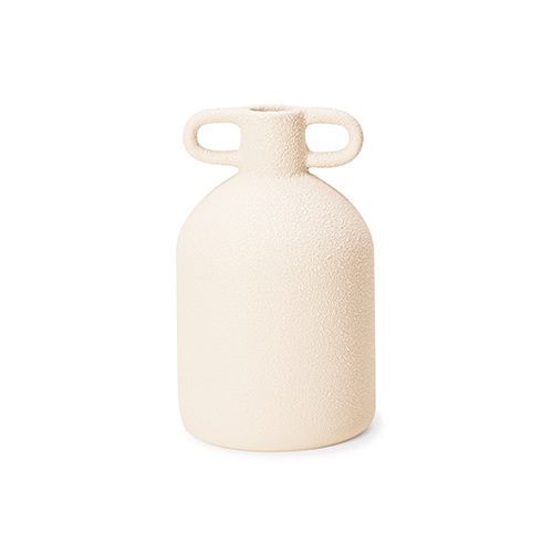 VASO EM CERAMICA OFF WHITE  23X14X14CM
