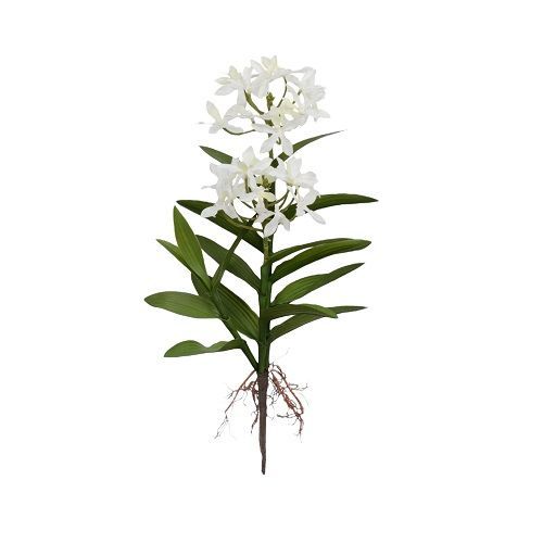 ORQUIDEA EPIDENDRUM TOQUE REAL BRANCO 48 CM