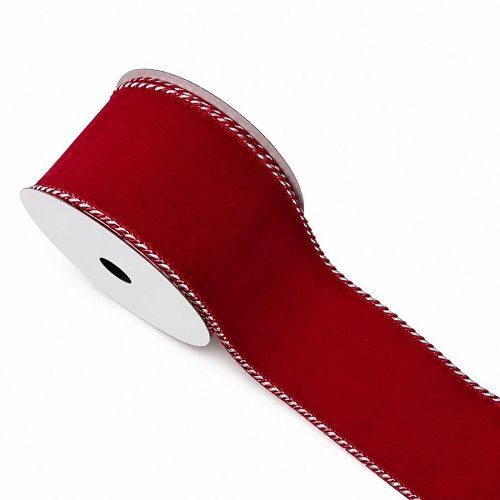 FITA ARAMADA DE NATAL VERMELHA 6.3CM X 9.14M