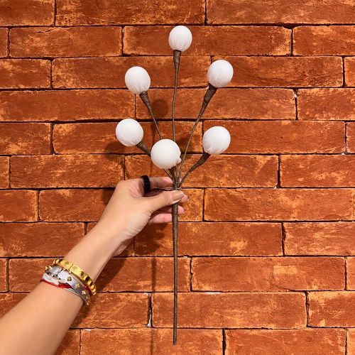 HASTE BOLINHAS VELUDO CREME X6 45CM