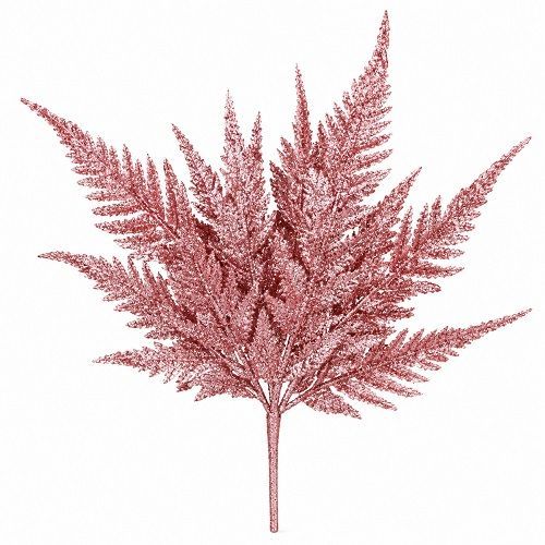 PICK FOLHAGEM ROSA C/ GLITTER 20CM