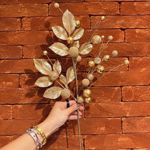 HASTE DOURADA COM GLITTER 50CM