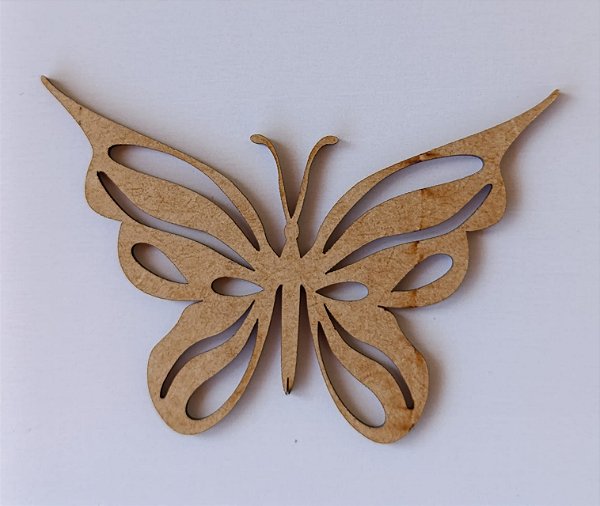 APLIQUE BORBOLETA EM MDF 3MM. CORTE A LASER