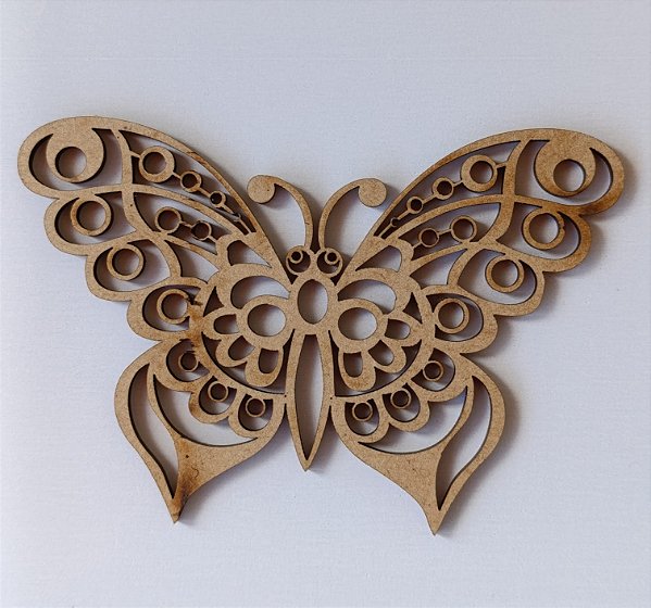 APLIQUE BORBOLETA EM MDF 3MM. CORTE A LASER