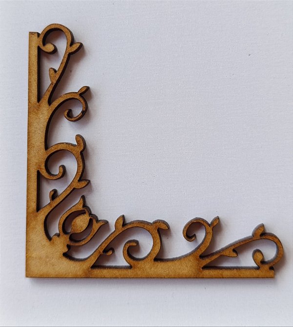 APLIQUE CANTONEIRA Nº 2 EM MDF 3MM. CORTE A LASER.