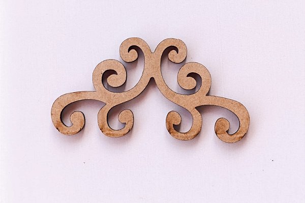 APLIQUE CANTONEIRA Nº 5 EM MDF 3MM. CORTE A LASER.