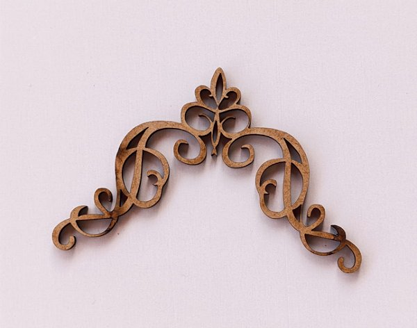 APLIQUE CANTONEIRA Nº 8 EM MDF 3MM. CORTE A LASER.