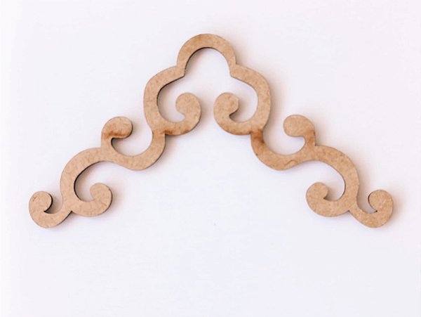 APLIQUE CANTONEIRA Nº 15 EM MDF 3MM. CORTE A LASER.