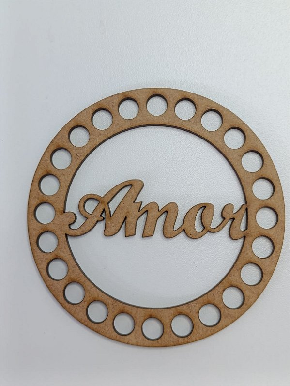 BASE PARA CROCHÊ Nº 8 EM MDF 2,5MM REDONDA - Pacote C/02 Unidades