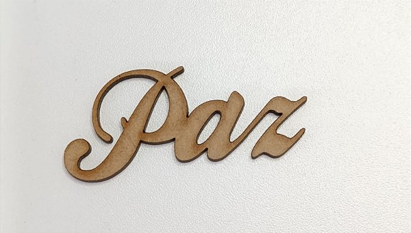 NOME EM MDF 2,5MM "PAZ". CORTE A LASER.
