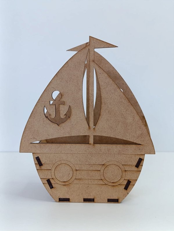 BARCO EM MDF CRU 3MM Nº2. CORTE A LASER.