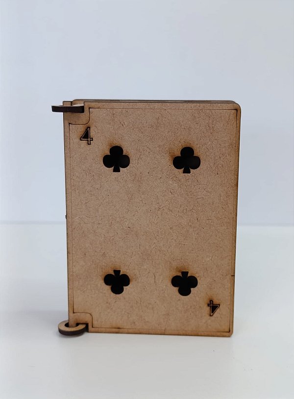 PORTA BARALHO EM MDF CRU 3MM Nº1. CORTE A LASER.