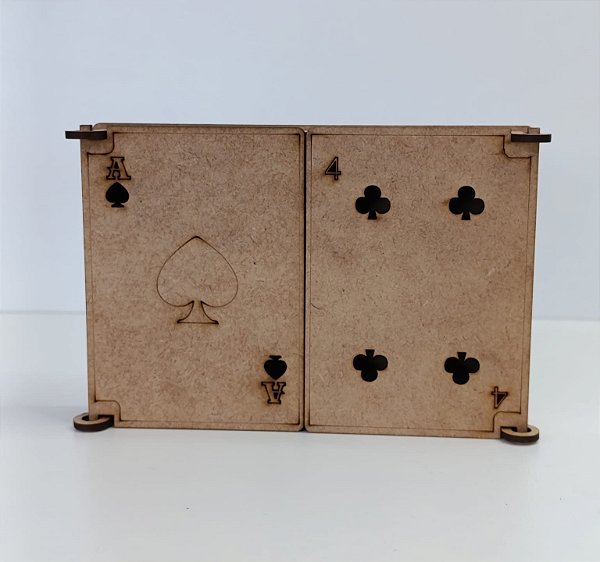 PORTA BARALHO EM MDF CRU 3MM Nº2. CORTE A LASER.