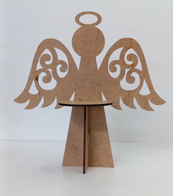 ANJO TIPO TOTEM EM MDF CRU 3MM. CORTE A LASER.