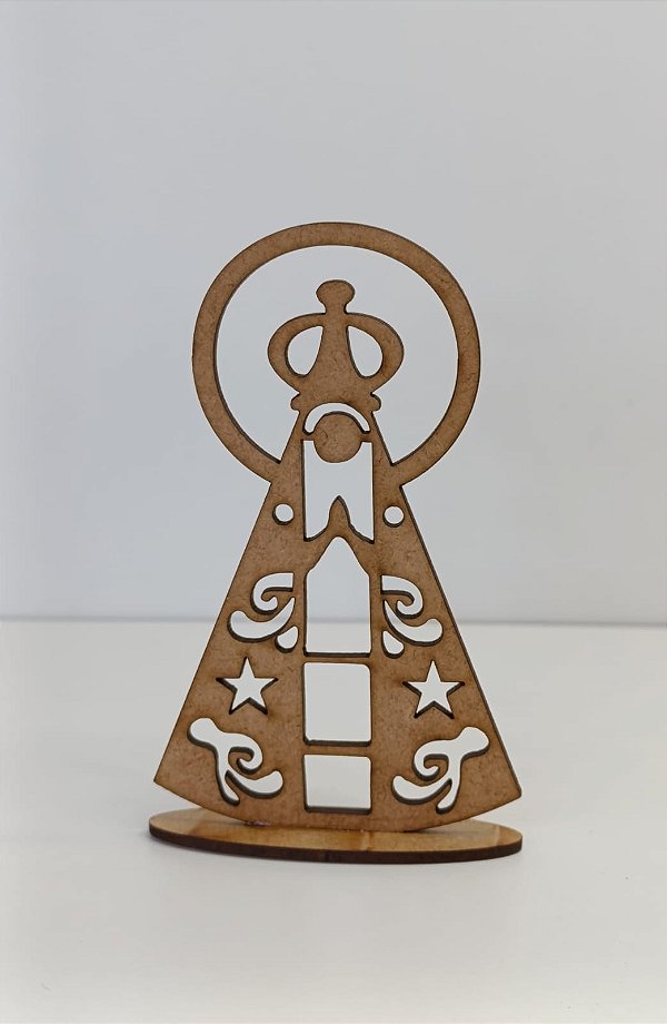 TOTEM NOSSA SENHORA EM MDF CRU 3MM. CORTE A LASER.