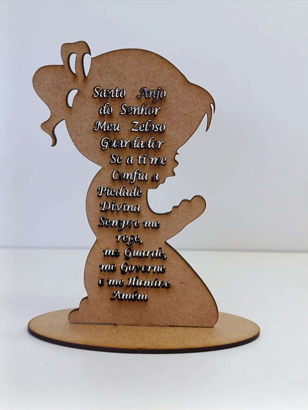 ANJO "SANTO ANJO" EM MDF CRU 3MM. CORTE A LASER.