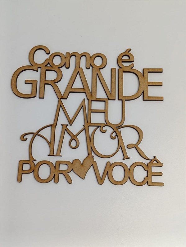 FRASES  EM MDF CRU 3MM. CORTE A LASER.