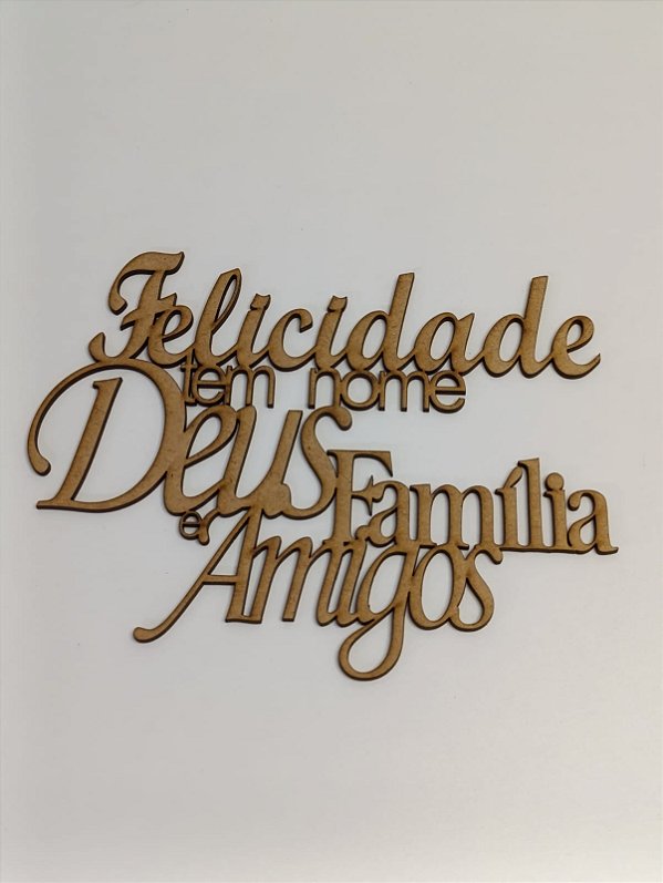 FRASES  EM MDF CRU 3MM. CORTE A LASER.