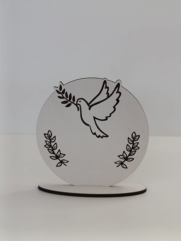 TOTEM Nº1 EM MDF BRANCO 3MM. CORTE E GRAVAÇÃO A LASER.