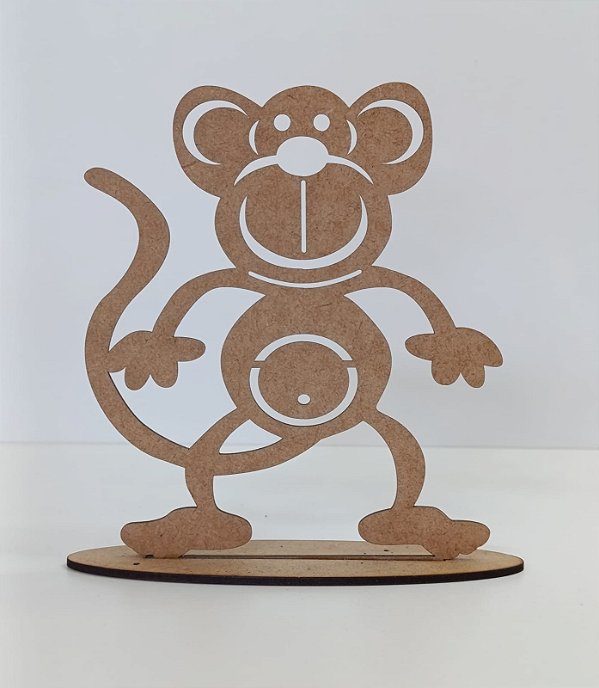 TOTEM INFANTIL MACACO EM MDF CRU 3MM. CORTE A LASER.