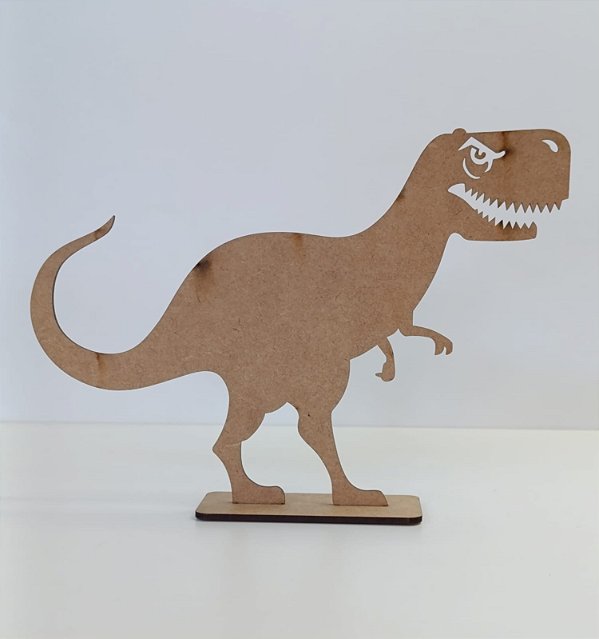 TOTEM INFANTIL DINOSSAURO EM MDF CRU 3MM. CORTE A LASER.