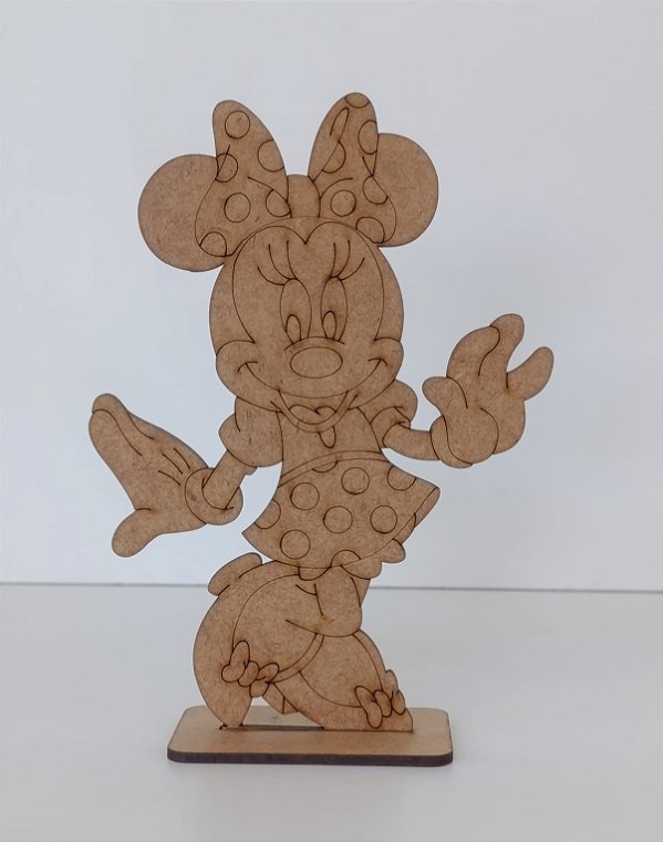 TOTEM MINNIE EM MDF CRU 3MM. CORTE A LASER.